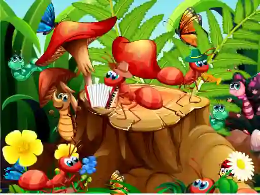 Cluiche Hidden Objects Insects ar líne