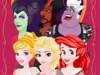 Cluiche Princess vs Villain Face Swap ar líne