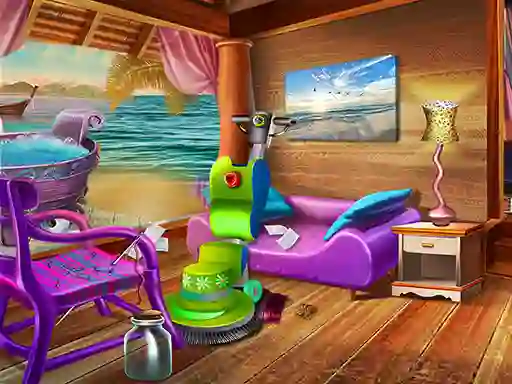 Cluiche Beach House Cleaning ar líne
