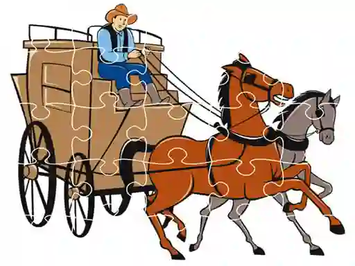 Cluiche Wagons Jigsaw ar líne
