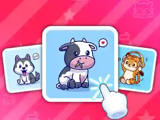 Cluiche Cute Animal Cards ar líne