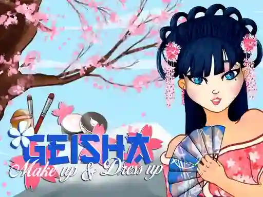 Cluiche Geisha make up and dress up ar líne
