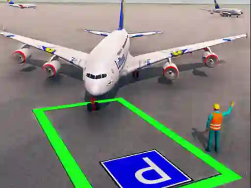 Cluiche Air Plane Parking 3d ar líne