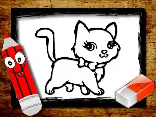 Cluiche Back to School: Animals Coloring Book ar líne