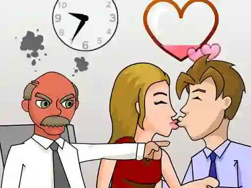 Cluiche Secret Office Kissing ar líne