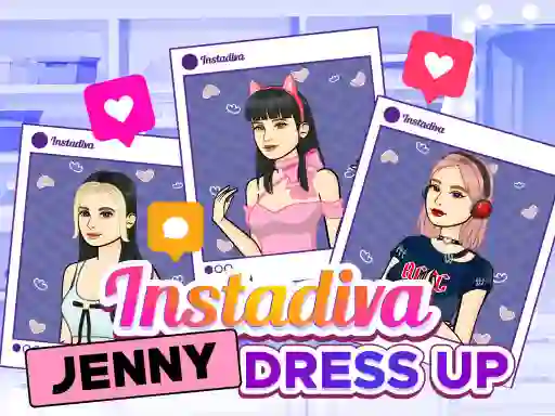 Cluiche Instadiva Jenny Dress Up ar líne