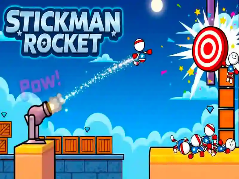 Cluiche Stickman Rocket ar líne