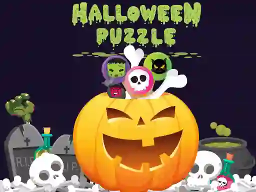 Cluiche Halloween Puzzle ar líne