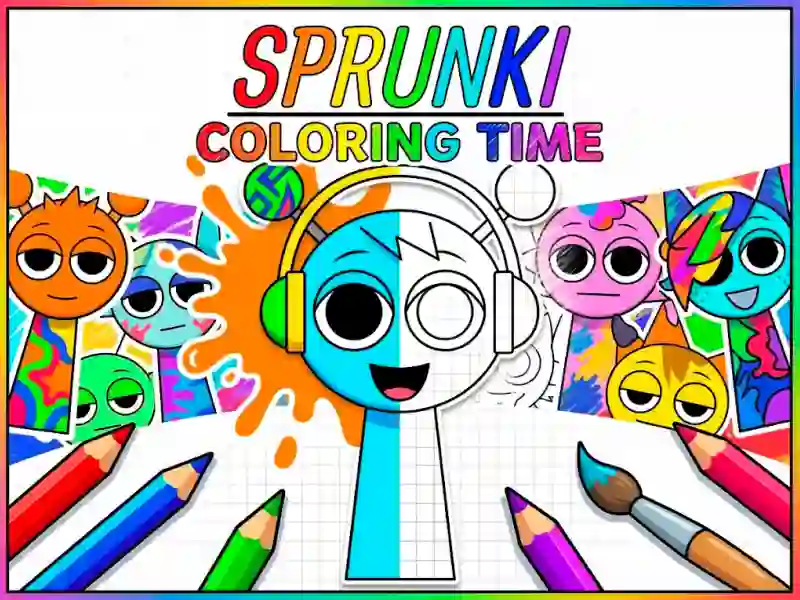 Cluiche Sprunki Coloring Time ar líne