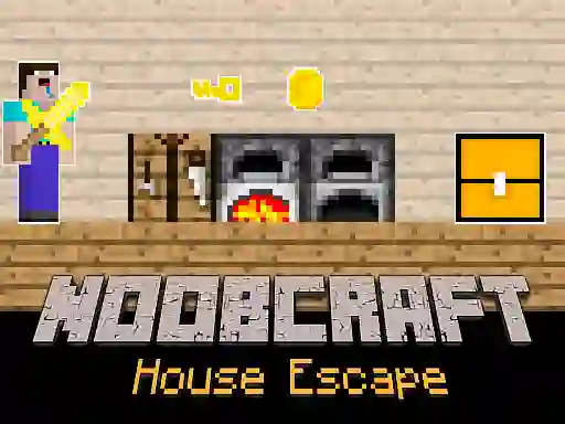 Cluiche Noobcraft House Escape ar líne