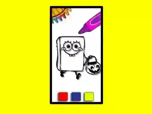 Cluiche SpobgeBob Halloween Coloring Book ar líne
