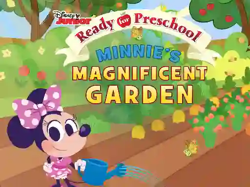 Cluiche Ready For Preschool Minnie's Magnificent Garden ar líne