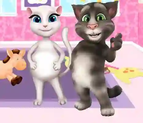 Cluiche Preganat Kitty Room Decor ar líne