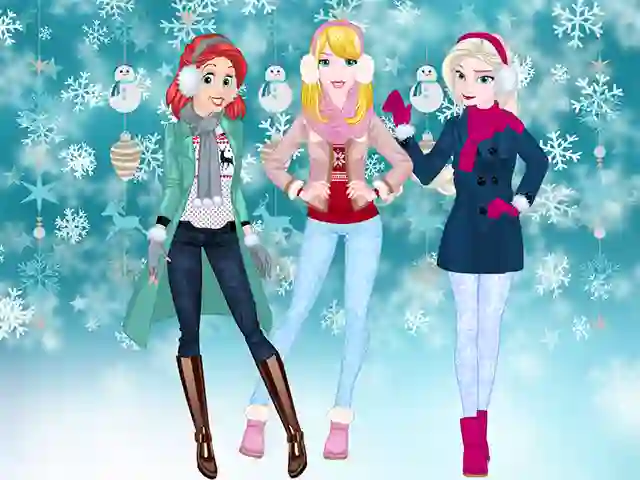 Cluiche Princesses Winter Spree ar líne