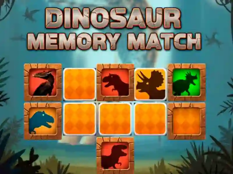 Cluiche Dinosaur Memory Match ar líne