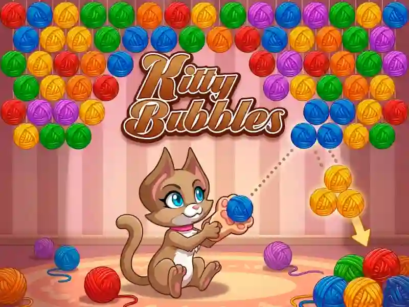 Cluiche Kitty Bubbles ar líne