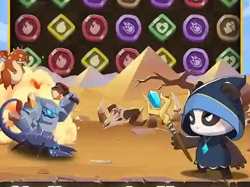 Cluiche Legend of Panda Match 3 & Battle ar líne