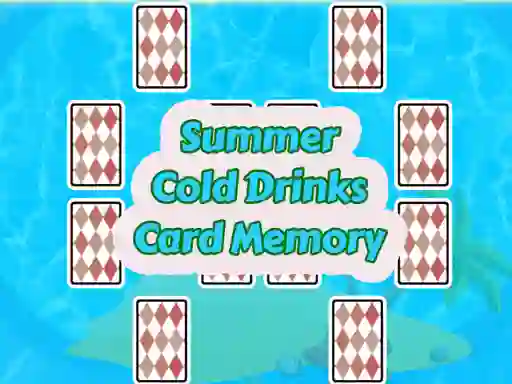 Cluiche Summer Cold Drinks Card Memory ar líne