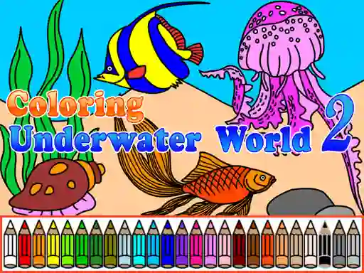 Cluiche Сoloring Underwater World 2 ar líne
