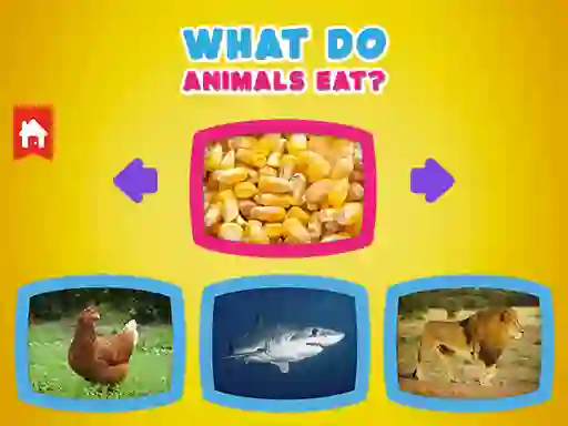 Cluiche What Do Animals Eat? ar líne