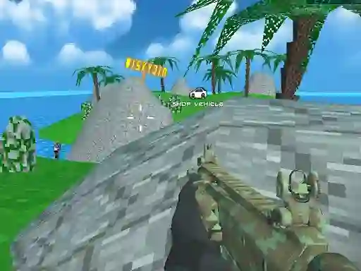 Cluiche Blocky Combat SWAT Desert Storm Zombie ar líne