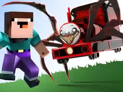 Cluiche Noob vs Spider Train ar líne