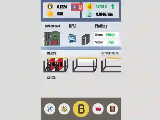 Cluiche Bitcoin Clicker ar líne