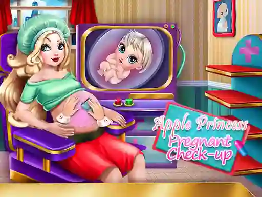 Cluiche Apple Princess Pregnant Check Up ar líne
