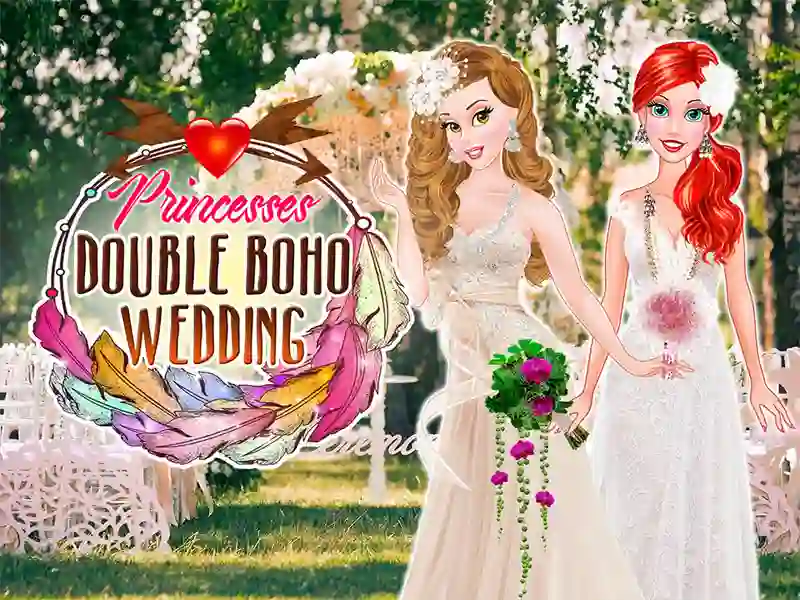 Cluiche Princesses Double Boho Wedding ar líne