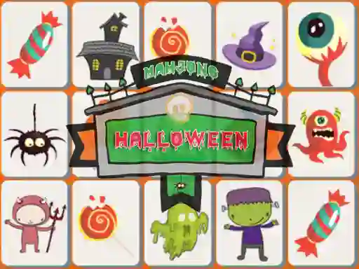 Cluiche Halloween Mahjong ar líne