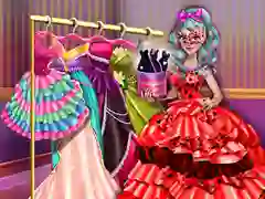 Cluiche Dove Carnival Dolly Dress Up ar líne
