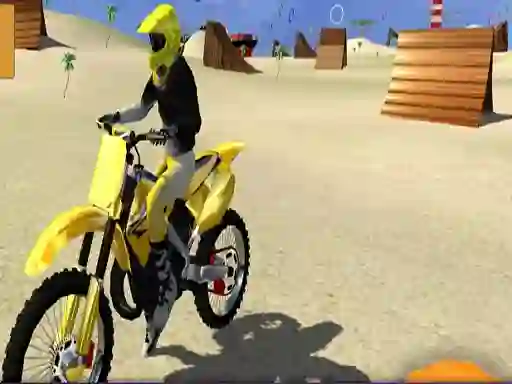 Cluiche Motor Cycle Beach Stunt ar líne