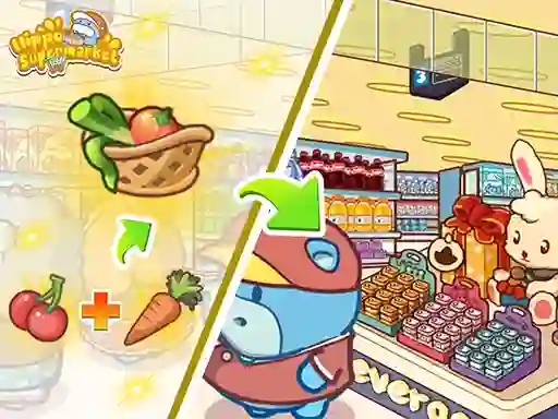 Cluiche Hippo Supermarket ar líne