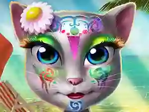 Cluiche Kitty Beach Makeup ar líne
