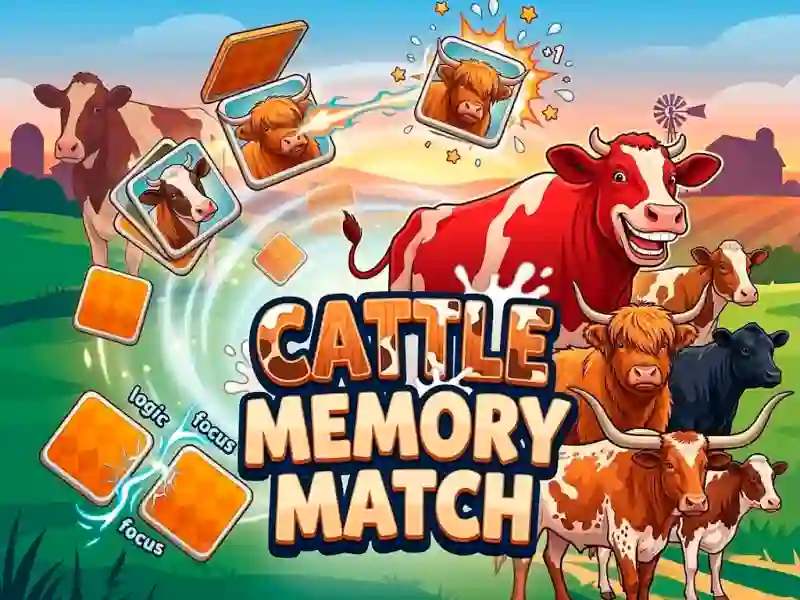 Cluiche Cattle Memory Match ar líne