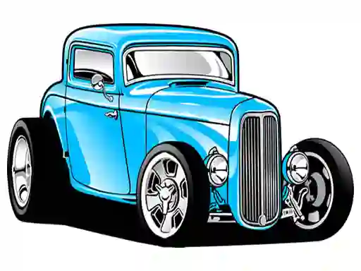 Cluiche Hot Rod Coloring ar líne