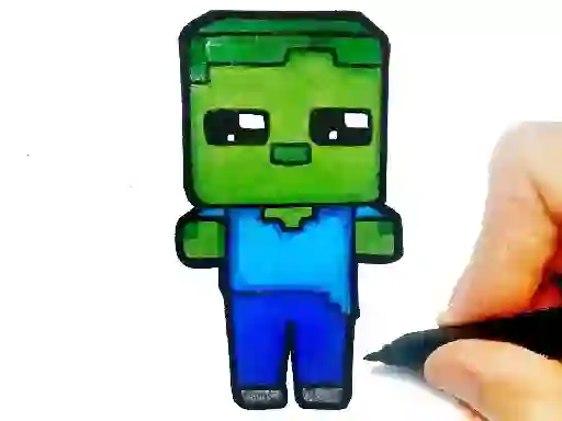 Cluiche Easy Kids Coloring Mineblox ar líne
