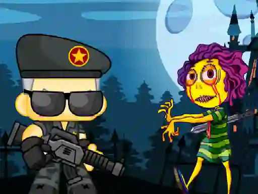 Cluiche Zombie Shooter 2d ar líne