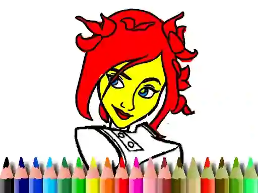 Cluiche Back To School: Cute Girl Coloring ar líne