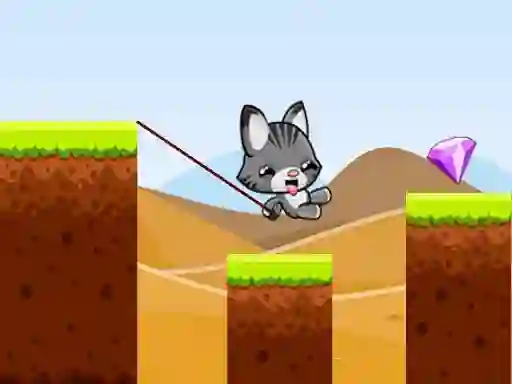 Cluiche Swing Cat Endless Jump ar líne