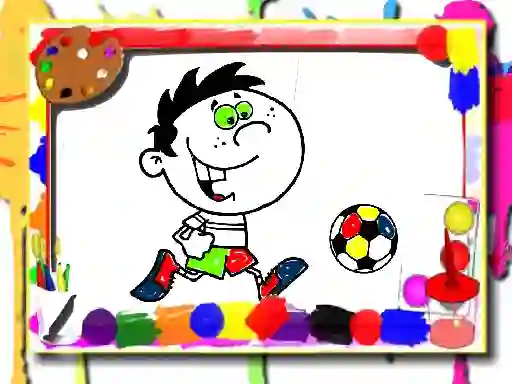 Cluiche Football Coloring Time ar líne