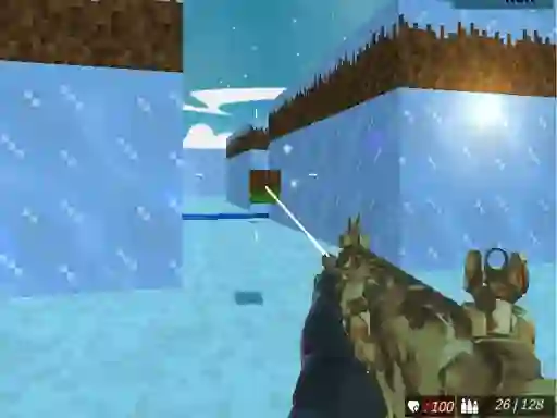 Cluiche Blocky Swat Shooting Iceworld Multiplayer ar líne