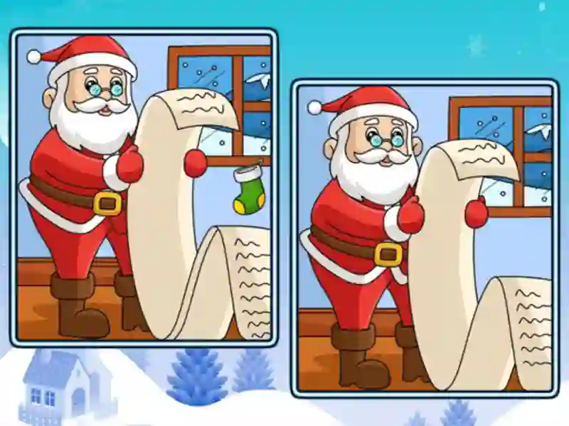 Cluiche Christmas Spot the Difference ar líne