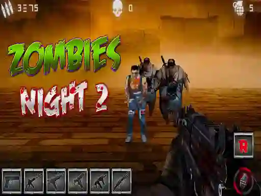 Cluiche Zombies Night 2 ar líne