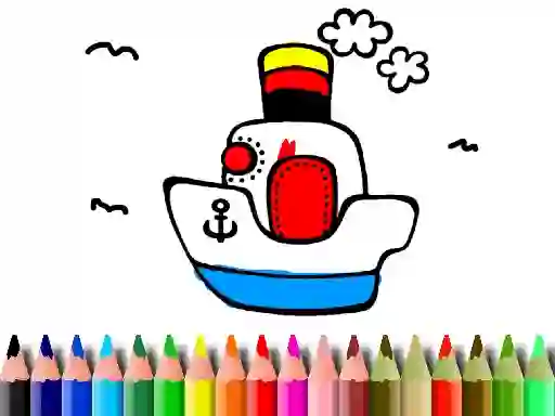 Cluiche Back to School: Boat Coloring ar líne