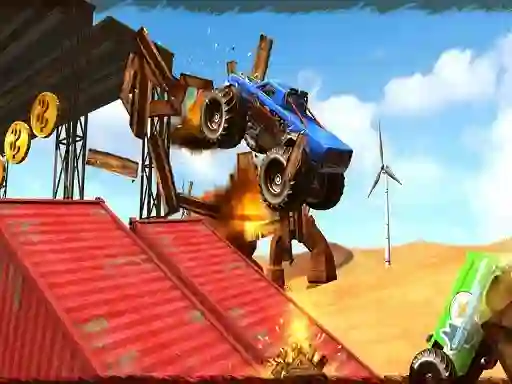 Cluiche Monster Truck Impossible Track Plane Simulator ar líne