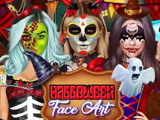Cluiche Kylie Jenner Halloween Face Art ar líne