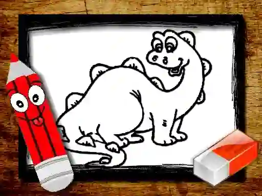 Cluiche Back To School: Dinosaur Coloring Book ar líne