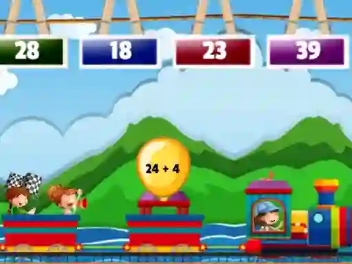Cluiche Math Train Addition ar líne