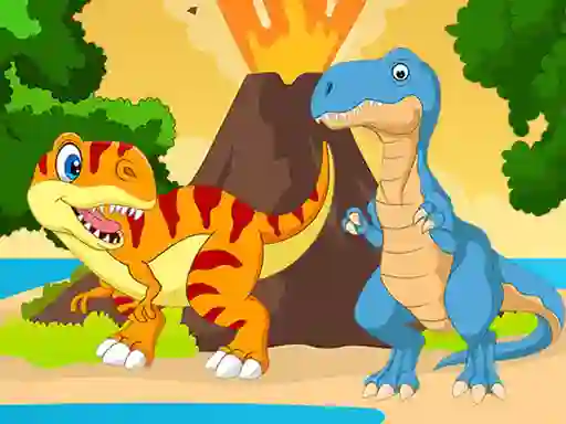 Cluiche Dino Jigsaw ar líne